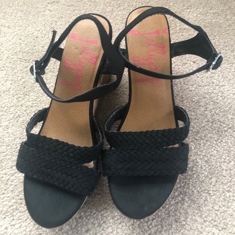 Jelly pop black wedges